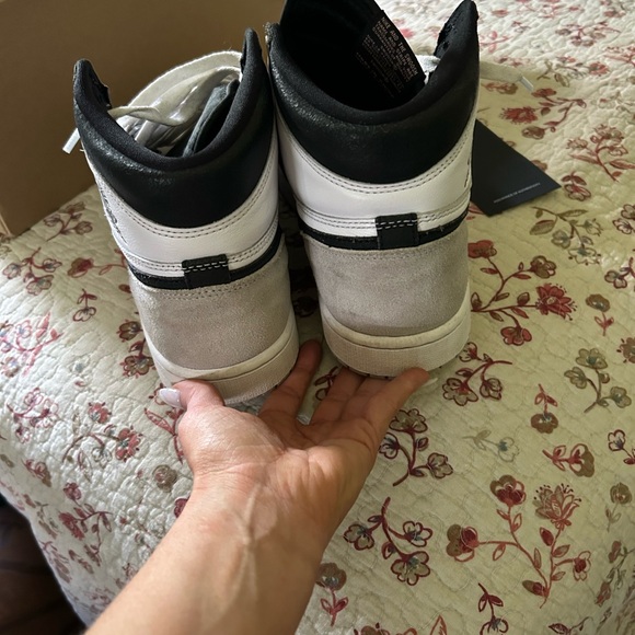 Air Jordan Black and White High-Top Sneakers - Picture 3 of 7